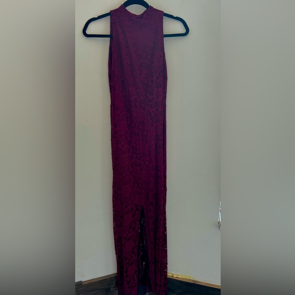 VENUS Deep Red Lace Dress